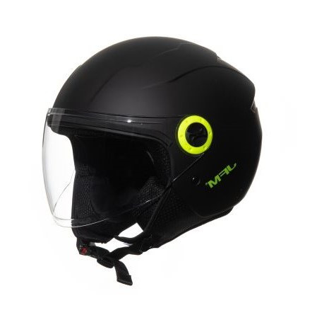 Casco jfm demi jet - jet, visiera