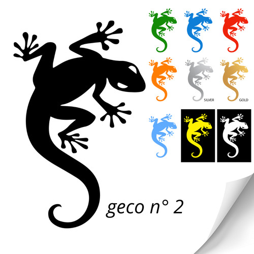 Adesivo geco portafortuna - adesivo, geco,
