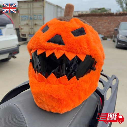 Copri casco zucca halloween - casco,
